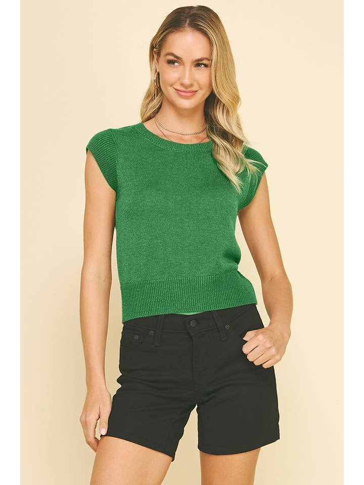 PINCH - Wholesale Knit Top - Women's - CAP SLEEVES KNIT TOP - 5425WT2