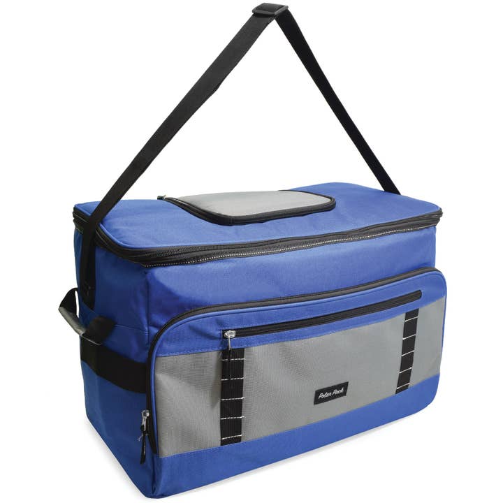 48 CAN COOLER-NAVY/TURQUOISE for wholesale by Rugged Equipment