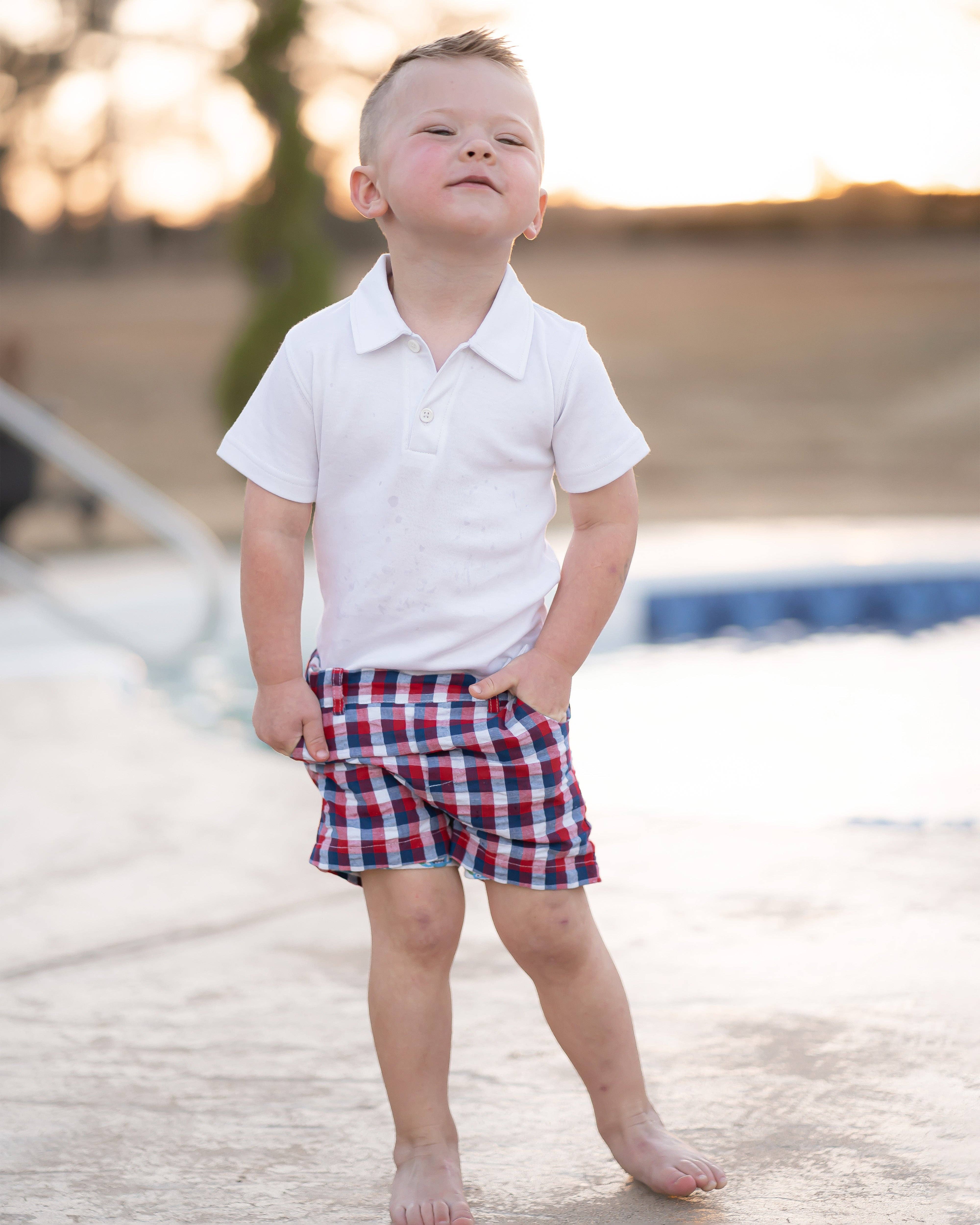 The Yellow Lamb - Vente Short – enfant - Short Alexander en étoiles et rayures4