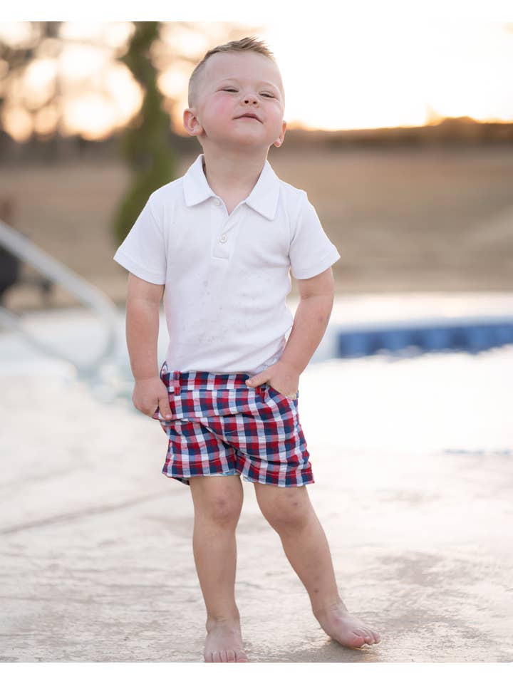 The Yellow Lamb - Vente Short – enfant - Short Alexander en étoiles et rayures4