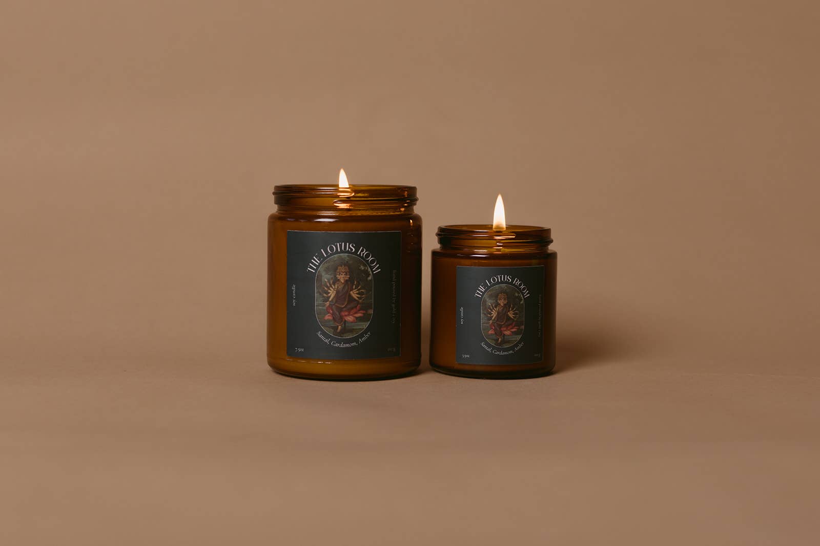 gold + ivy - Wholesale Jar/Filled Candle - Custom Branded Soy Candles - 7.5 oz - Amber11