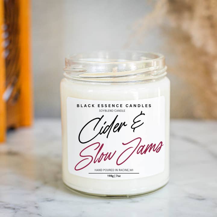 Cider & Slow James for wholesale by Black Essence Candles