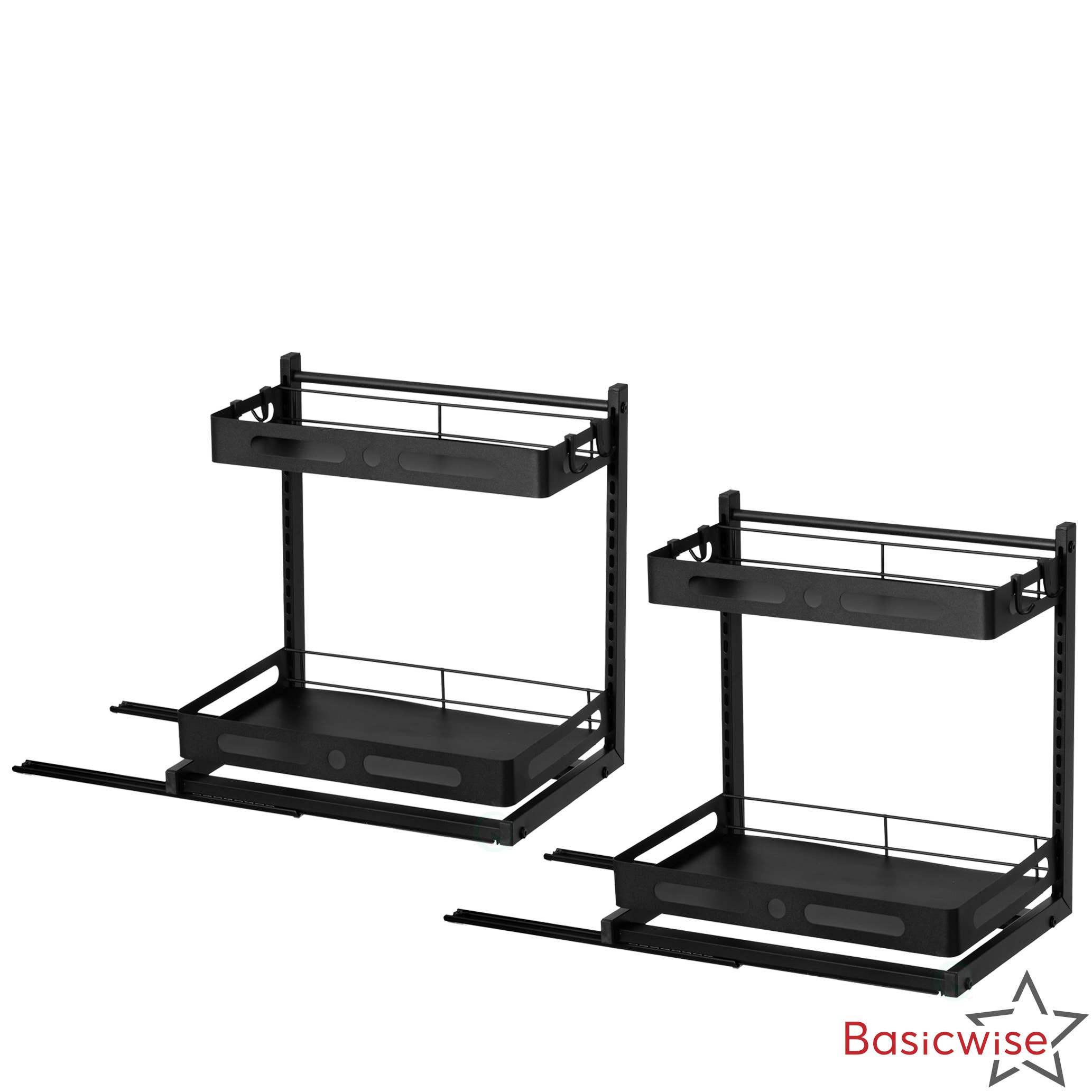 Quickway Imports - Wholesale Kitchen storage/organiser - Basicwise Adjustable Height Under Sink Pull-Out Organizer10