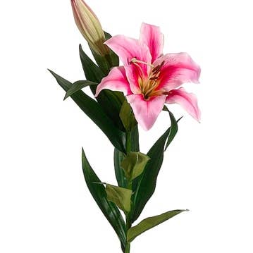 Silk Flower Depot - Wholesale Artificial Flowers - 35" Stargazer Lily Spray Rubrum0