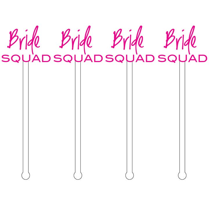BRIDE SQUAD ACRYL ROERSTOKKEN voor wholesale door XO ACRYLICS | ACRYLIC STICKS