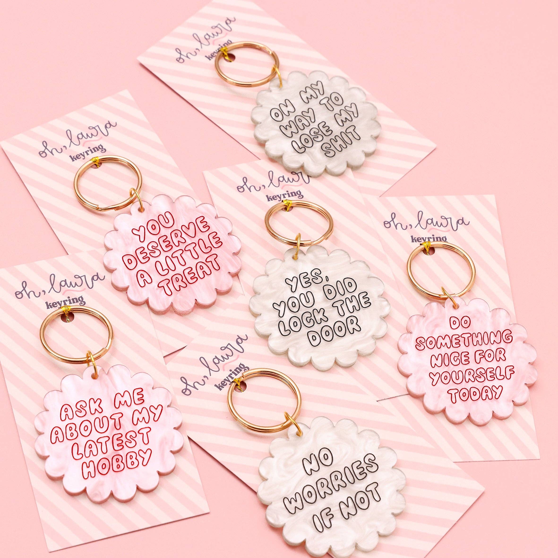 Oh, Laura - Wholesale Keychain - Women's - Acrylic keyring - do something nice for yourself today3