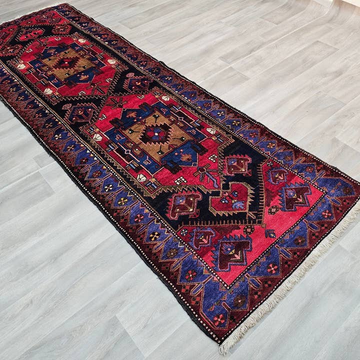3.50x10 feet Hand Knotted Wool Antique Persian Runner Rug for wholesale by MesopotamiaRugs