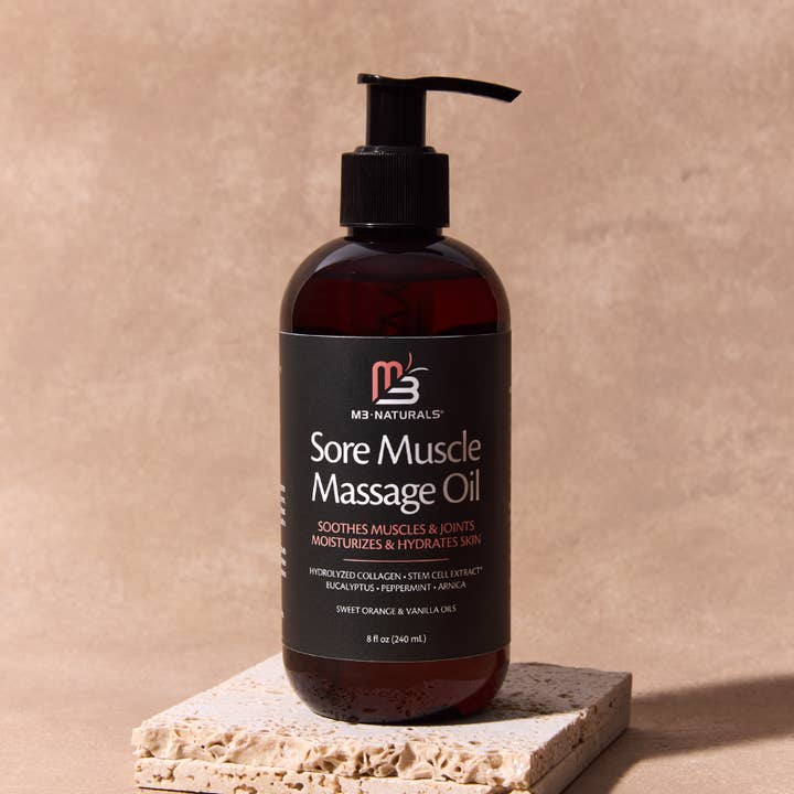 Huile de Massage à la Menthe Poivrée - Soulagement des Muscles Endoloris & Soin du Corps pour la vente par M3 Naturals