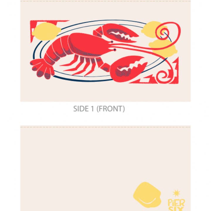 Pier Six Press - Wholesale Pouch - Women's - Lobster Travel Pouch