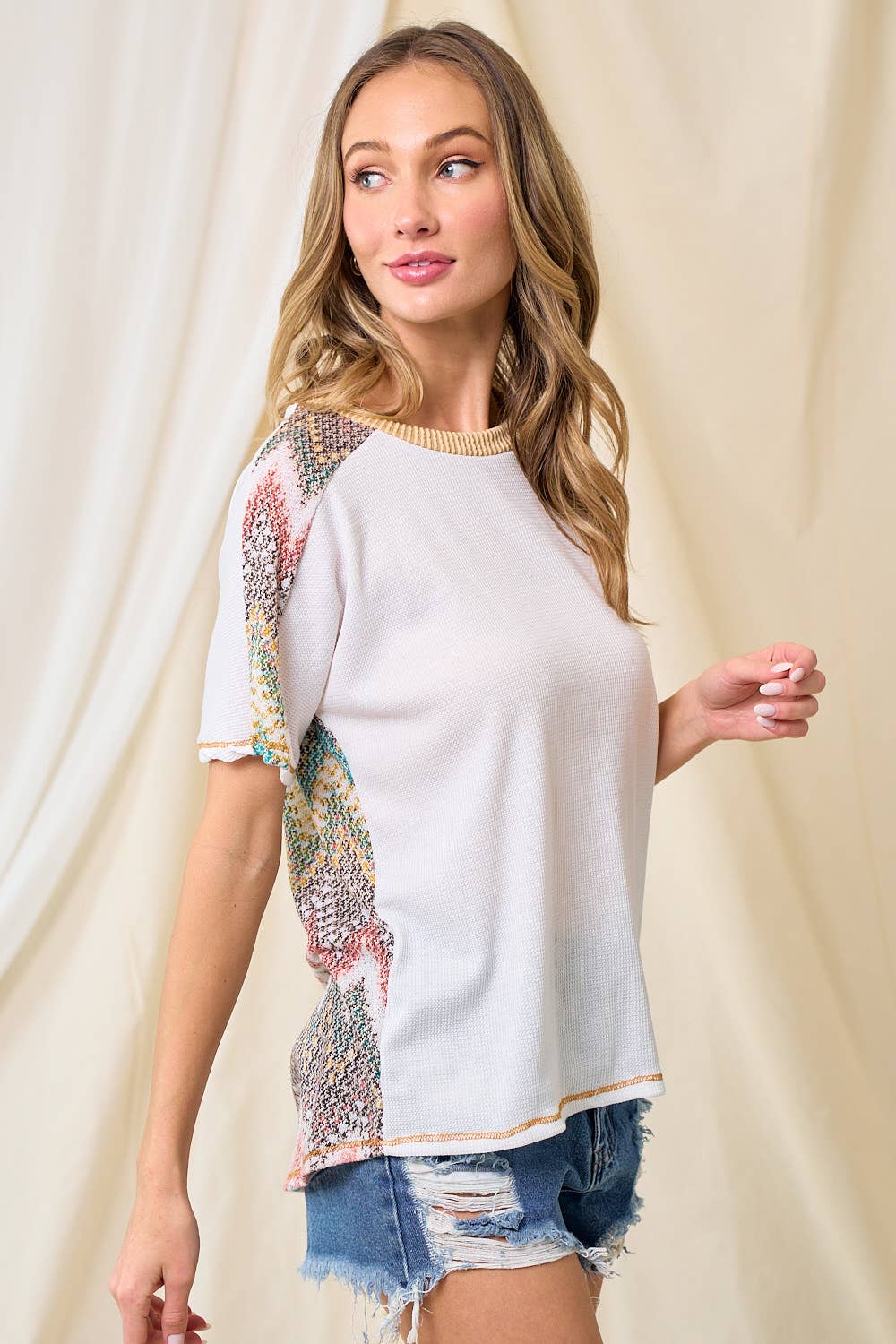 lovely melody - Wholesale T-Shirt - Women's - LMT3883-Lucianas aztect print top8