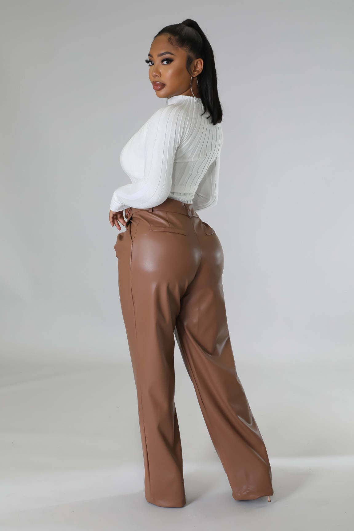 By Claude - Vendita all'ingrosso Pantalone - Donna - PANTALONI IN PELLE PU DA DONNA FASHION4