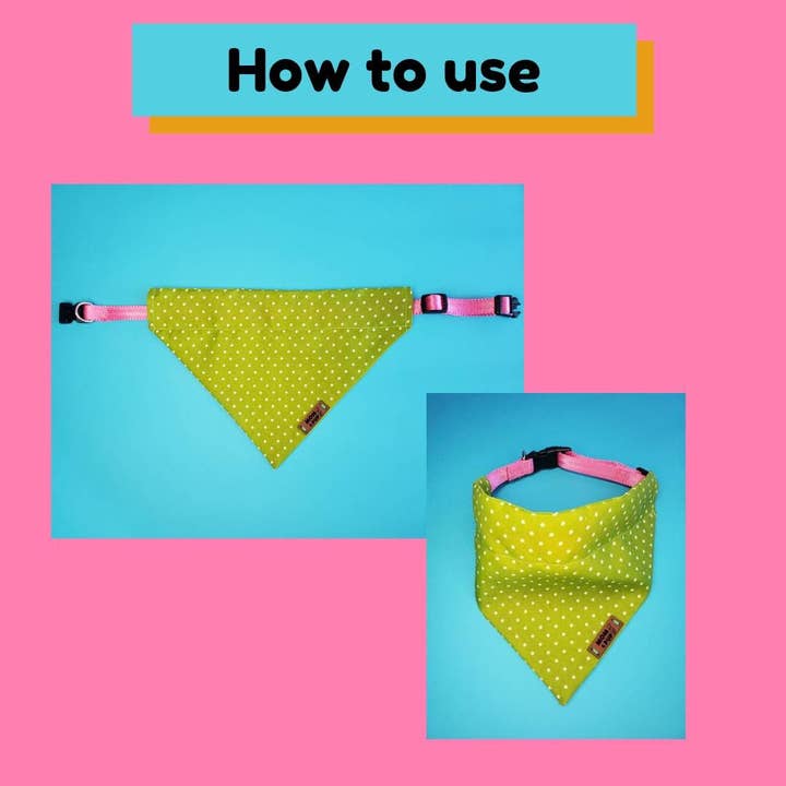 Mom And Pup Co. – Bandana - Cão por atacado – Bandana de cão sobre a coleira - Bandana de cão, cão de bolinhas2