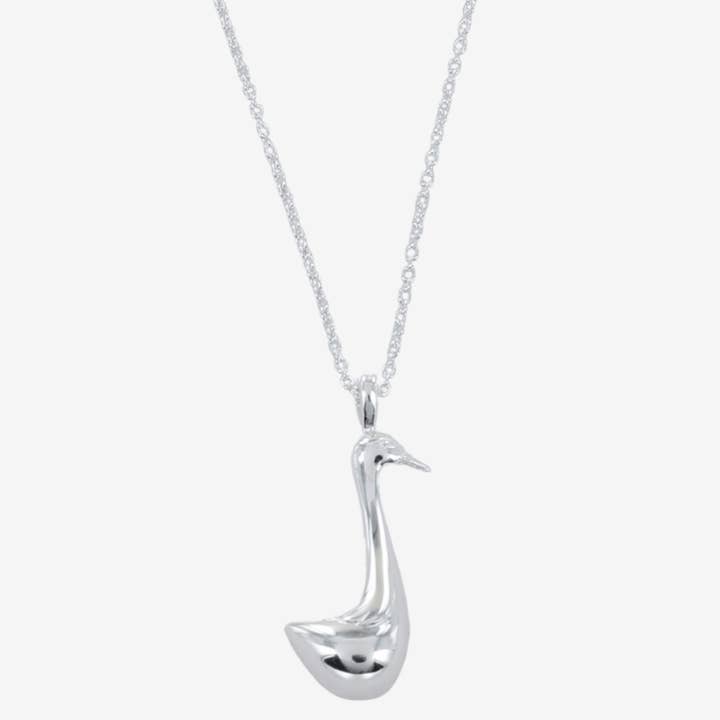 Runner Duck Sterling Silver Necklace for wholesale by REEVES & REEVES