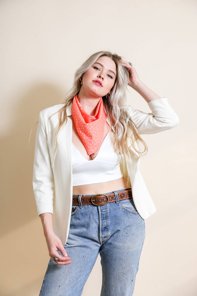 Leto Accessories – Großhandel Bandana – Damen – Halstuch aus Baumwolle mit Blumen und Punkten — Favorit im Einzelhandel4