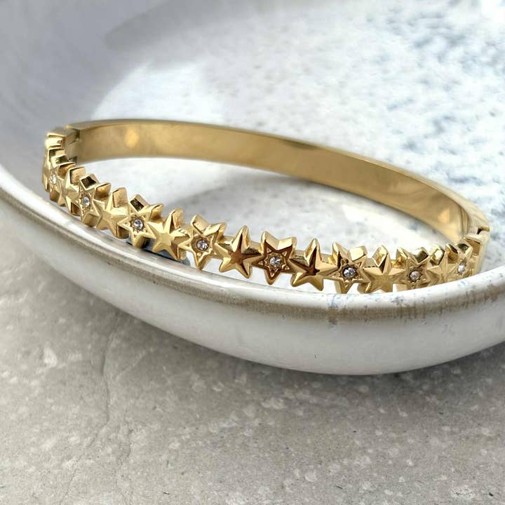 Estrela Articulada Resistente a Manchas com Bracelete de Zircónia por atacado de Flax Barn