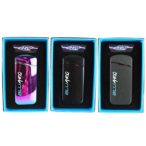 Novelty Brands - Wholesale Lighter - Blu Arc Electric Lighter with USB Cord Boxed - 6/Display1