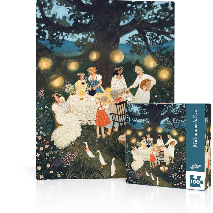 New York Puzzle Company - Wholesale Puzzle - Adult - Midsummer's Eve Mini - 100 Piece Mini Puzzle