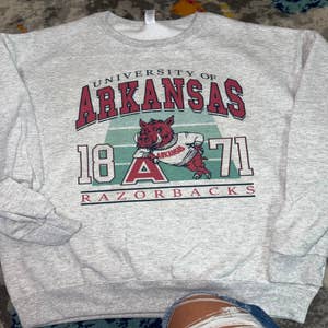 Arkansas Patch Vintage Style Sweatshirt Off White / S