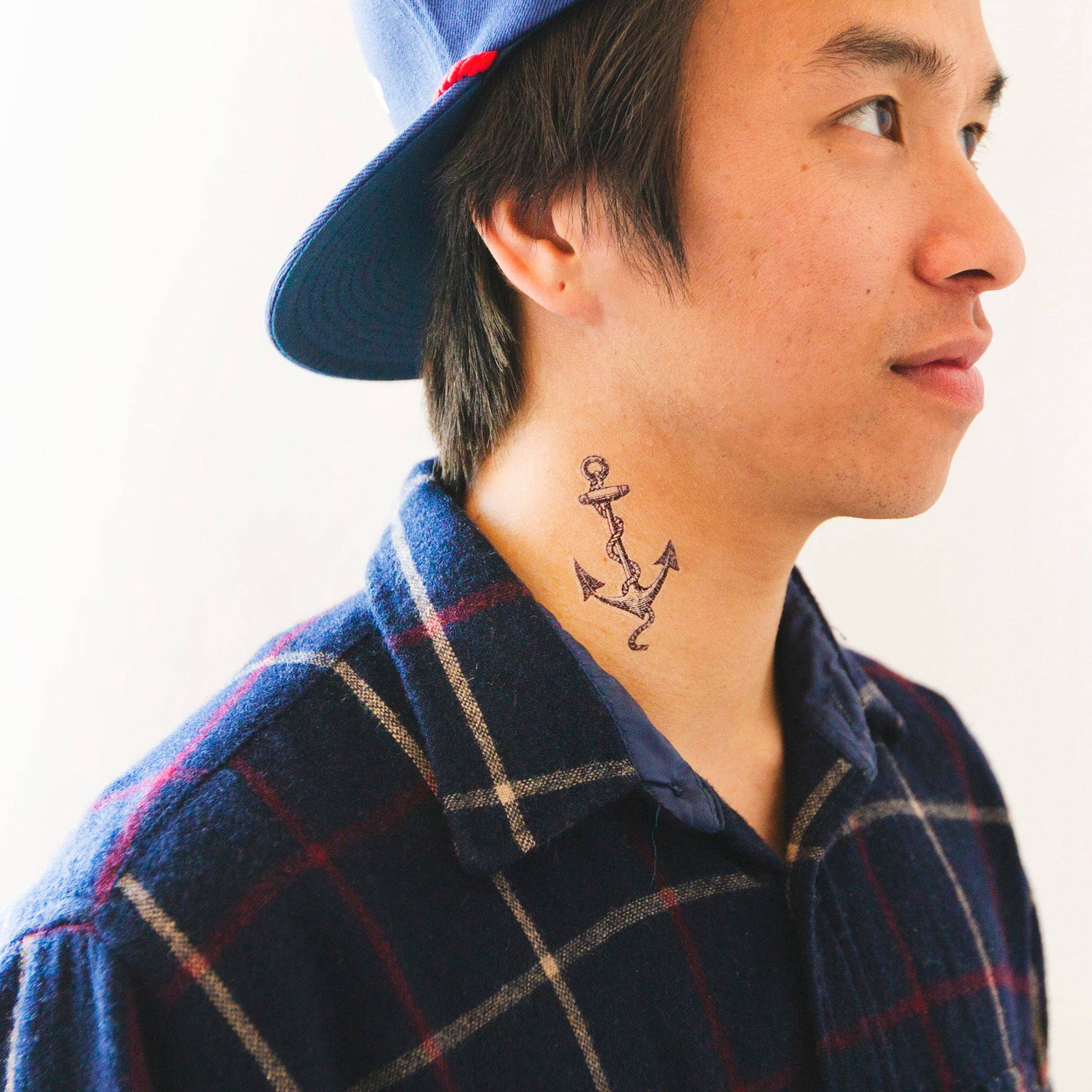 Tattly - Wholesale Temporary Tattoo - Cartolina Anchor Tattoo Pair2