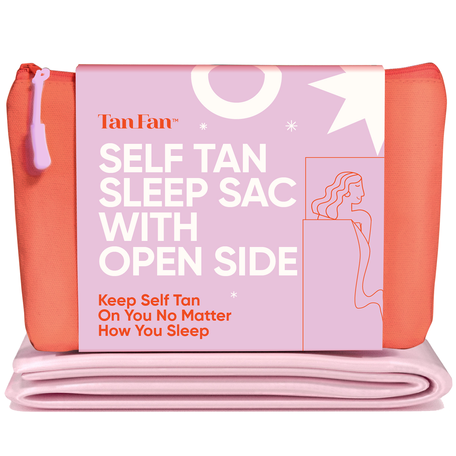 Tan Fan - Wholesale Sheet Set - Self  Tan Fan Sleep Sac - Open Side1