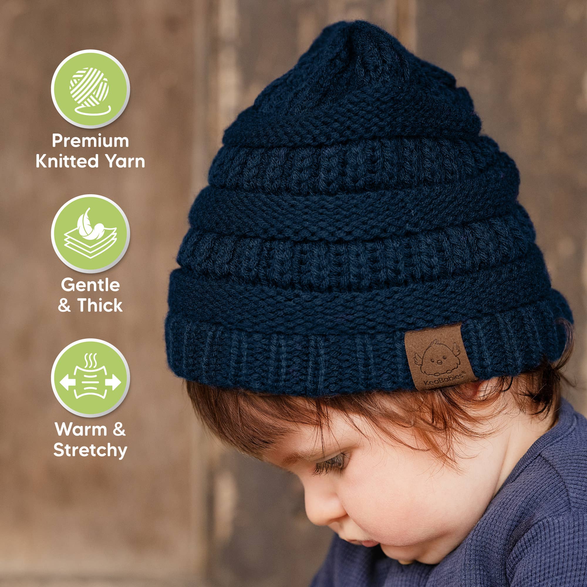 KeaBabies – wholesale Mössa för nyfödda - Baby – KeeBabies 3-Pack Warmzy Beanies (Urban, M)3