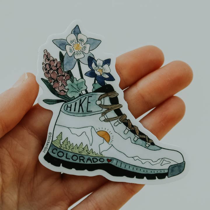 Sticker Girl â„¢ (Prev. KPB Designs) - Wholesale Sticker - Hike Colorado Shoe Vinyl Sticker