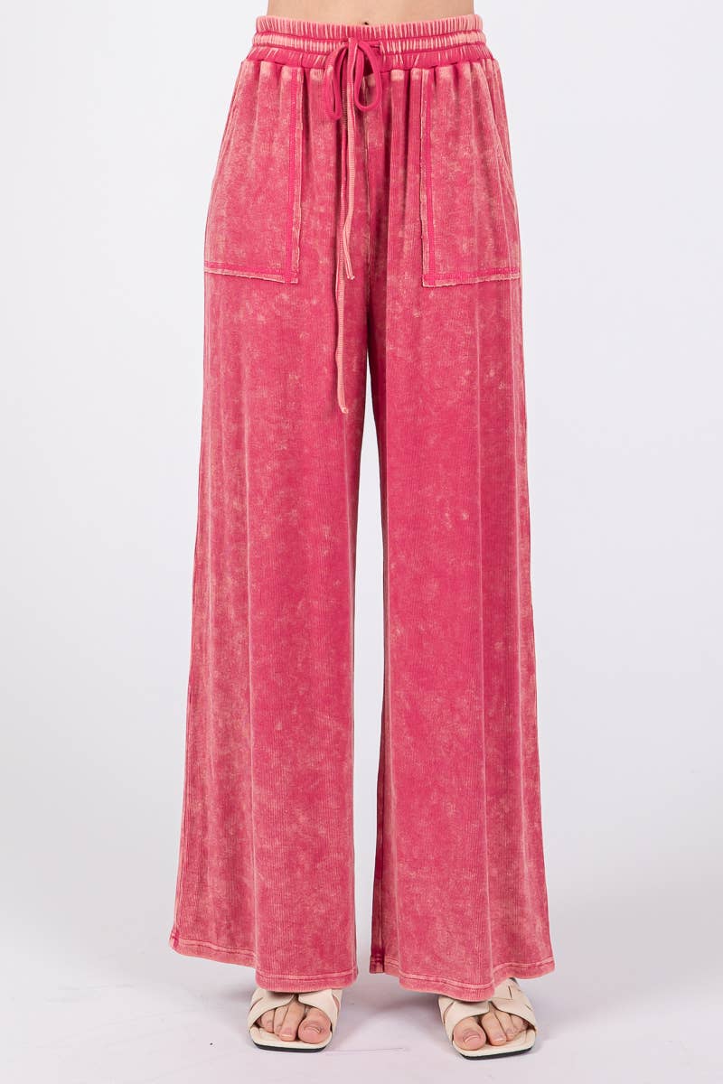 Sewn and Seen - Wholesale Lounge Set - Women's - MINERAL WASHED TOP AND PANTS RIB SETS27