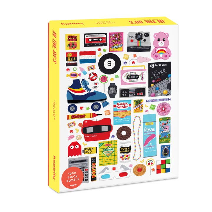 Retro 80's 1,000 piece premium puzzle for wholesale by Happily Puzzles