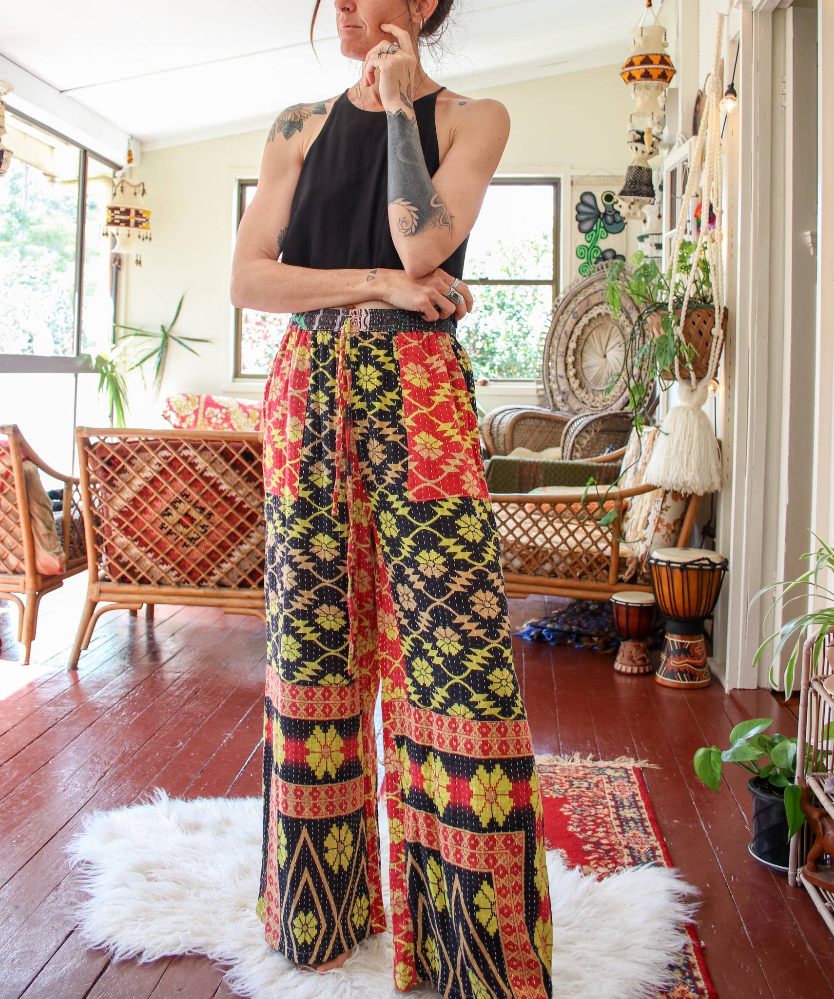 Renew Vintage - Wholesale Pants - Women's - Kantha Lounge Pants7