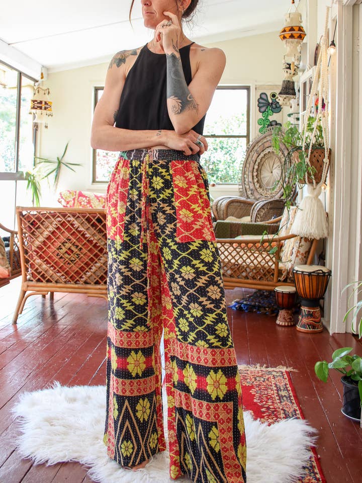 Renew Vintage - Wholesale Pants - Women's - Kantha Lounge Pants7