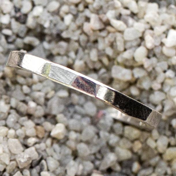 hammered square stacking ring for wholesale by Saturate