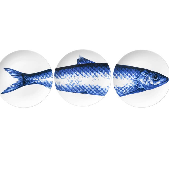 Heinen Delfts Blauw - Wholesale Decorative Plate/Dish/Bowl - Fish plates (3 pieces)