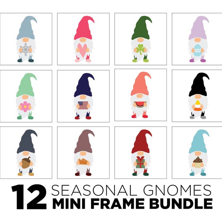 Ensembles d'Inserts de Panneaux MINI : Ensemble de 12 Inserts de Lutins Saisonniers | INSERTS de Panneaux Magnétiques UNIQUEMENT pour la vente par Simpler Seasons Decor