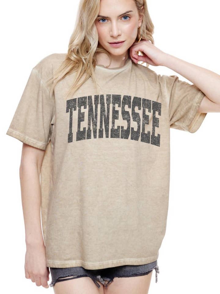 Tennessee Vintage Graphic S/S Lunar Dye Tee for wholesale by Zutter