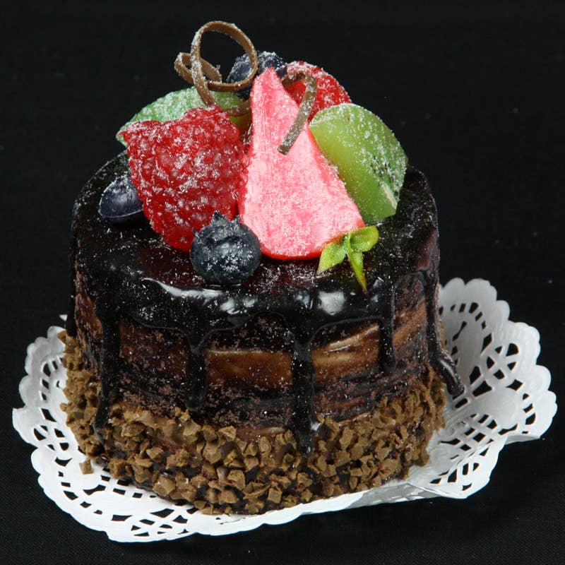 Floratexx - Wholesale Decorative Tabletop Object - Tartlets x3 sort. Fruit-earth, blueberry 8*6 cm2