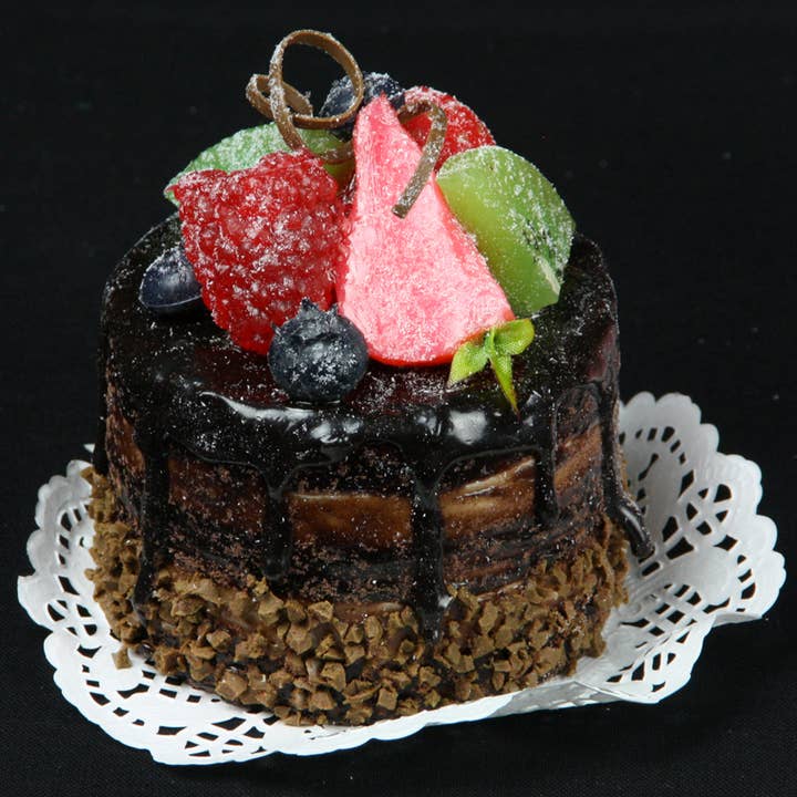 Floratexx - Wholesale Decorative Tabletop Object - Tartlets x3 sort. Fruit-earth, blueberry 8*6 cm2