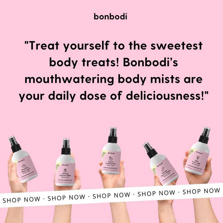 Bonbodi | The Bonbon Factory glow-up – Óleos essenciais/água para rosto e corpo por atacado – Pipoca de Caramelo Whirl Body Mist 🍦 (125 ml)2