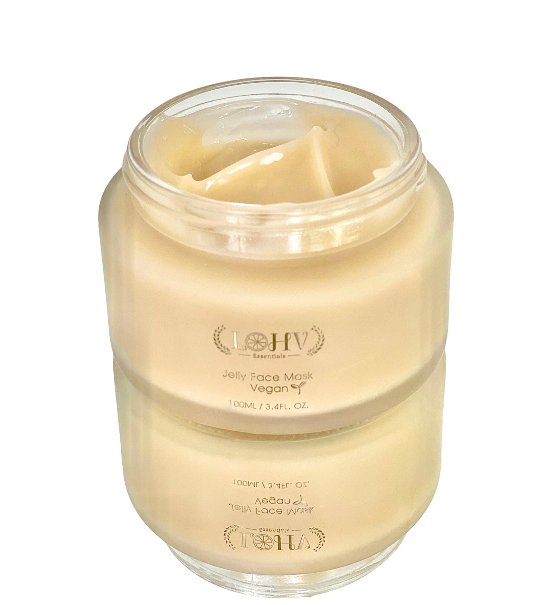 LOHV ESSENTIALS - Wholesale Skincare Face Mask - PREMIUM 100% VEGAN JELLY FACE MASK with Kombucha + Retinol + Turmeric Extract1