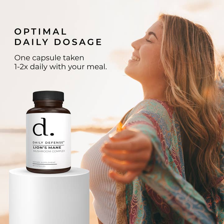 DAILY DEFENSE - Wholesale Oral Supplement/Vitamin - LION'S MANE Mushroom Complex w/Chaga Maitake Reishi Shiitake7