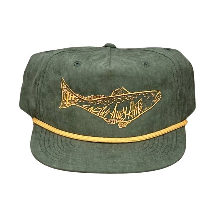 Cappellino Snapback con Corda Saltwater CA256 Loden Ambra per la vendita all'ingrosso da parte di Cactus Alley Hat Co.