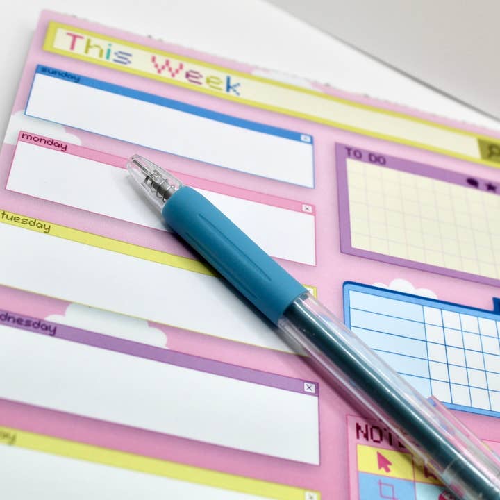 Crowded Cat Studio - Wholesale Planner - Weekly Planner Notepad, To Do List, Tracker, 5.5 x 8.5 in3