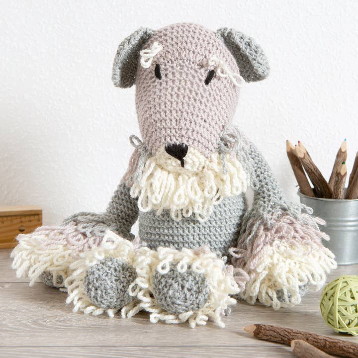 Kit de tricot pour chien Henry Schnauzer pour la vente par Wool Couture Company