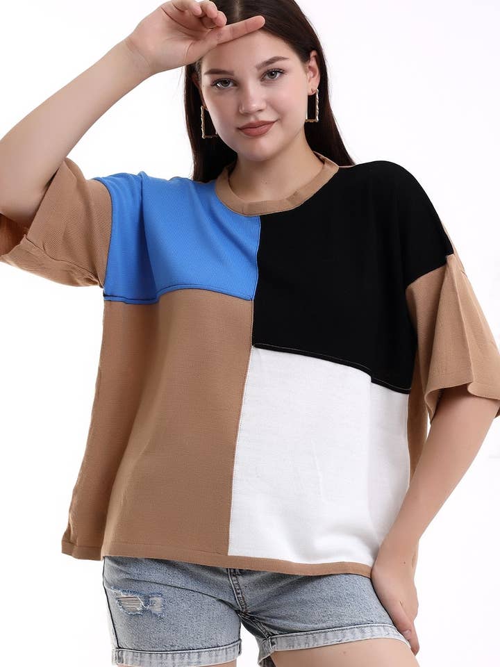 COLORED SHORT SLEEVE KNITWEAR TSHIRT for wholesale by Cloth Cube