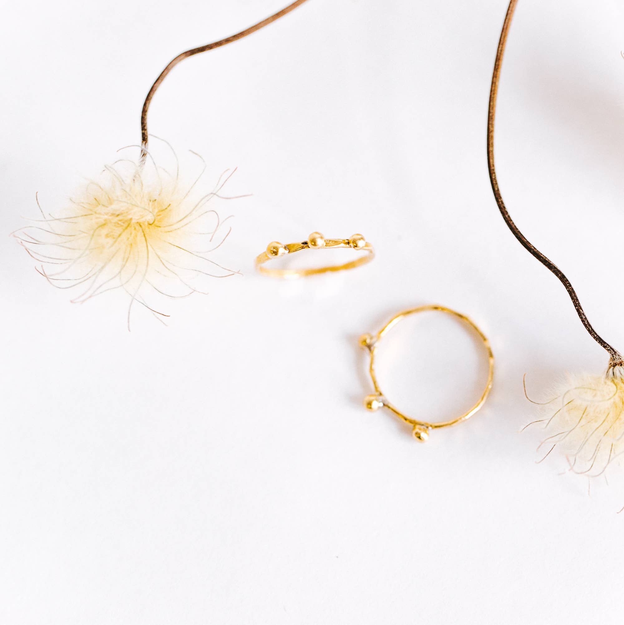 Amsha – wholesale Band/Stackad Ring – 3 Prickar Stackning Ring