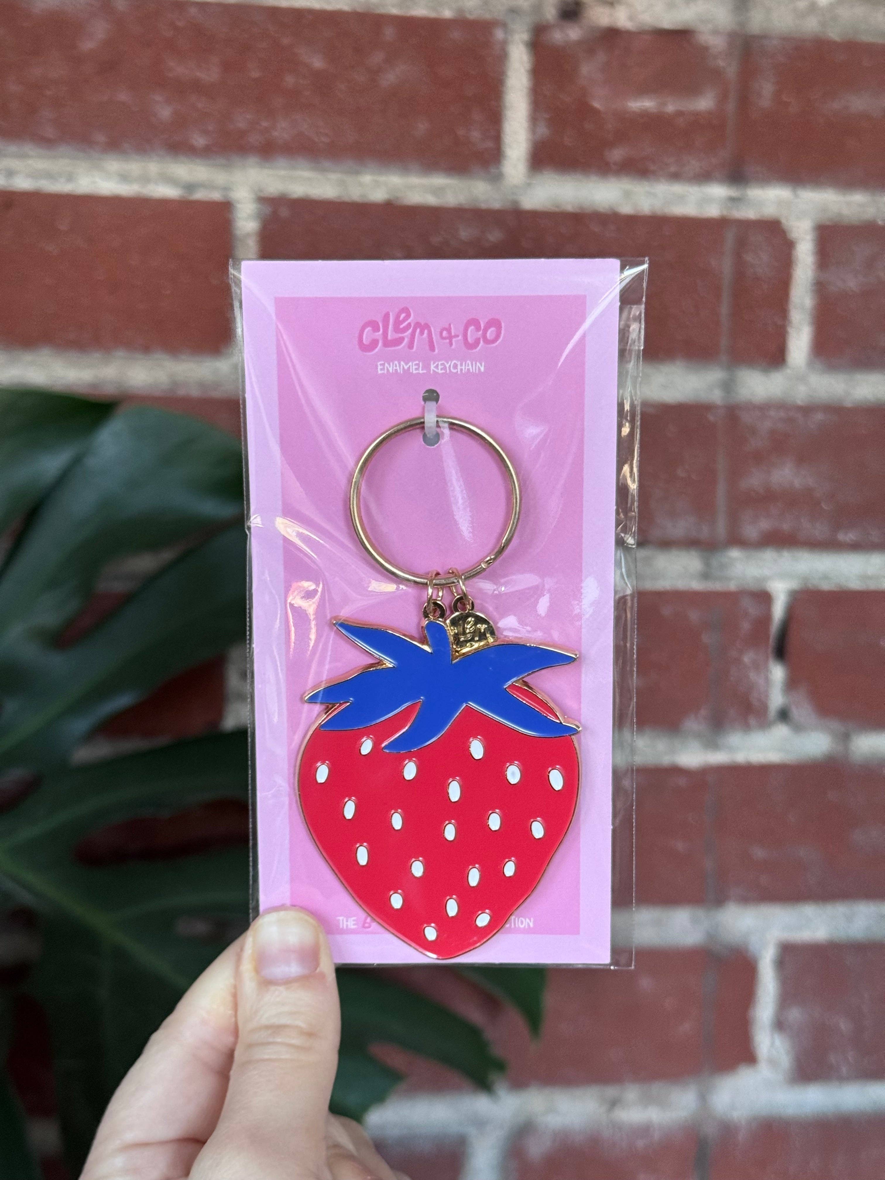 Clem & Co. - Wholesale Keychain - Women's - Strawberry Bag Charm0