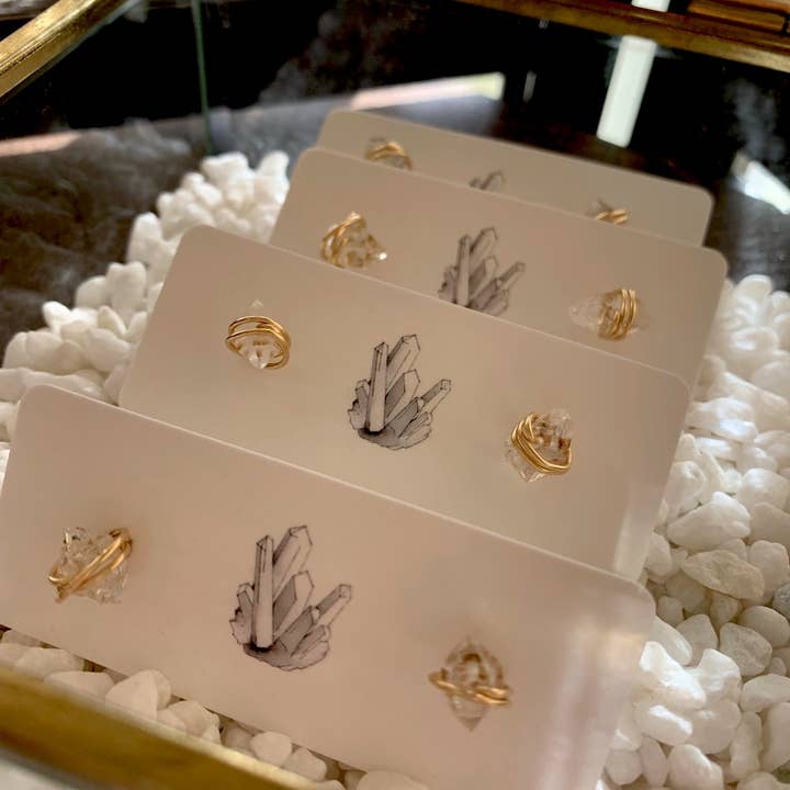 Eaarthbones Jewelry - Wholesale Stud/Post Earrings - Crystal Studs | Herkimer Diamond3