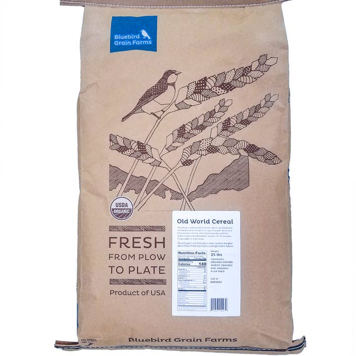 Organic Old World Cereal - 25 lb for wholesale by Bluebird Grain Farms