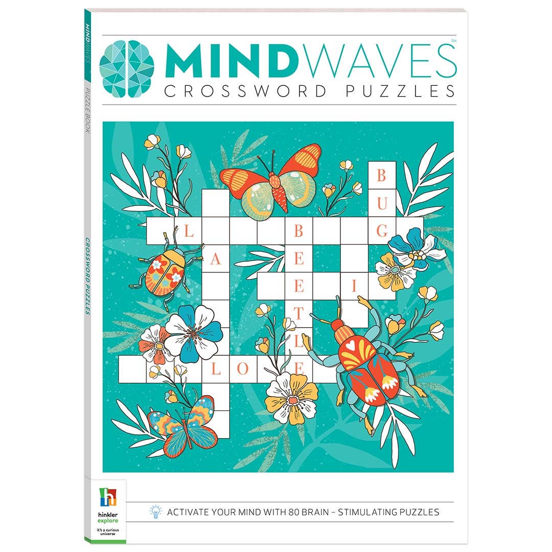 Hinkler Australia - Wholesale Colouring and activity book – adult - Mindwaves Puzzle Book Crosswords0