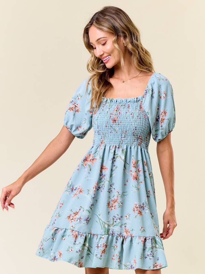 LMD5728-Don't Hurt My Feelings Floral Dress for wholesale by lovely melody
