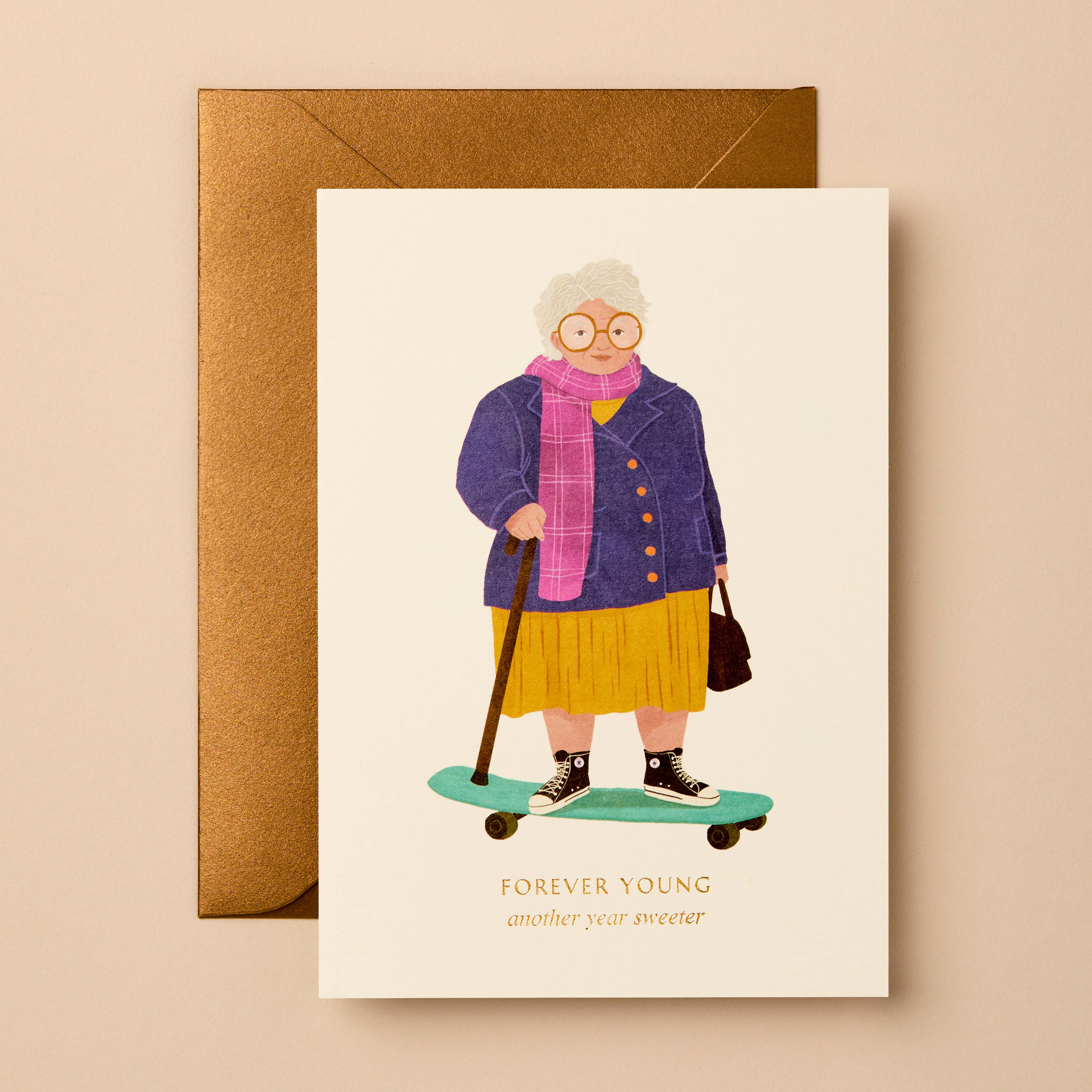 Gabrielle & Celine Greetings Cards UK and Europe – wholesale Birthday card – Eco-Friendly Birthday Card | Gold Foil, Blank Inside0